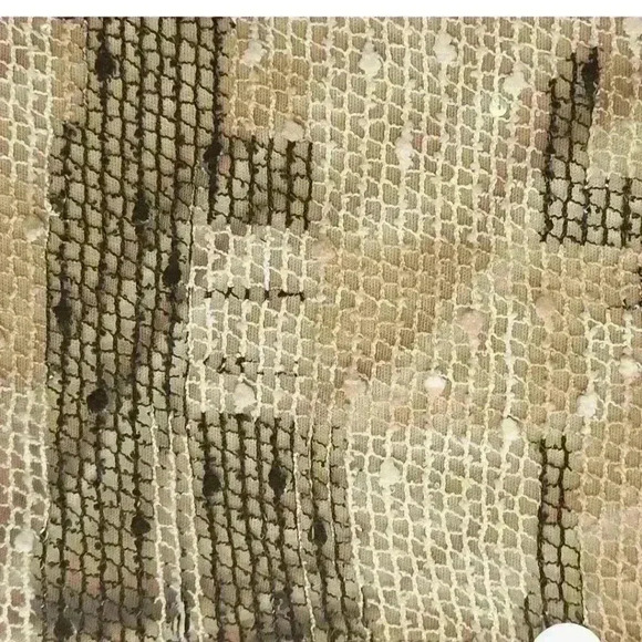 Alfred Dunner Tan and Brown 3/4 Sleeve Mesh Top With Sequin Detail Size … - Picture 5 of 9